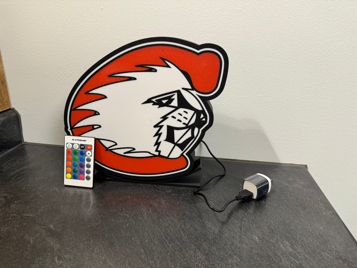 Cumberland High School Beavers Logo LED Light with remote