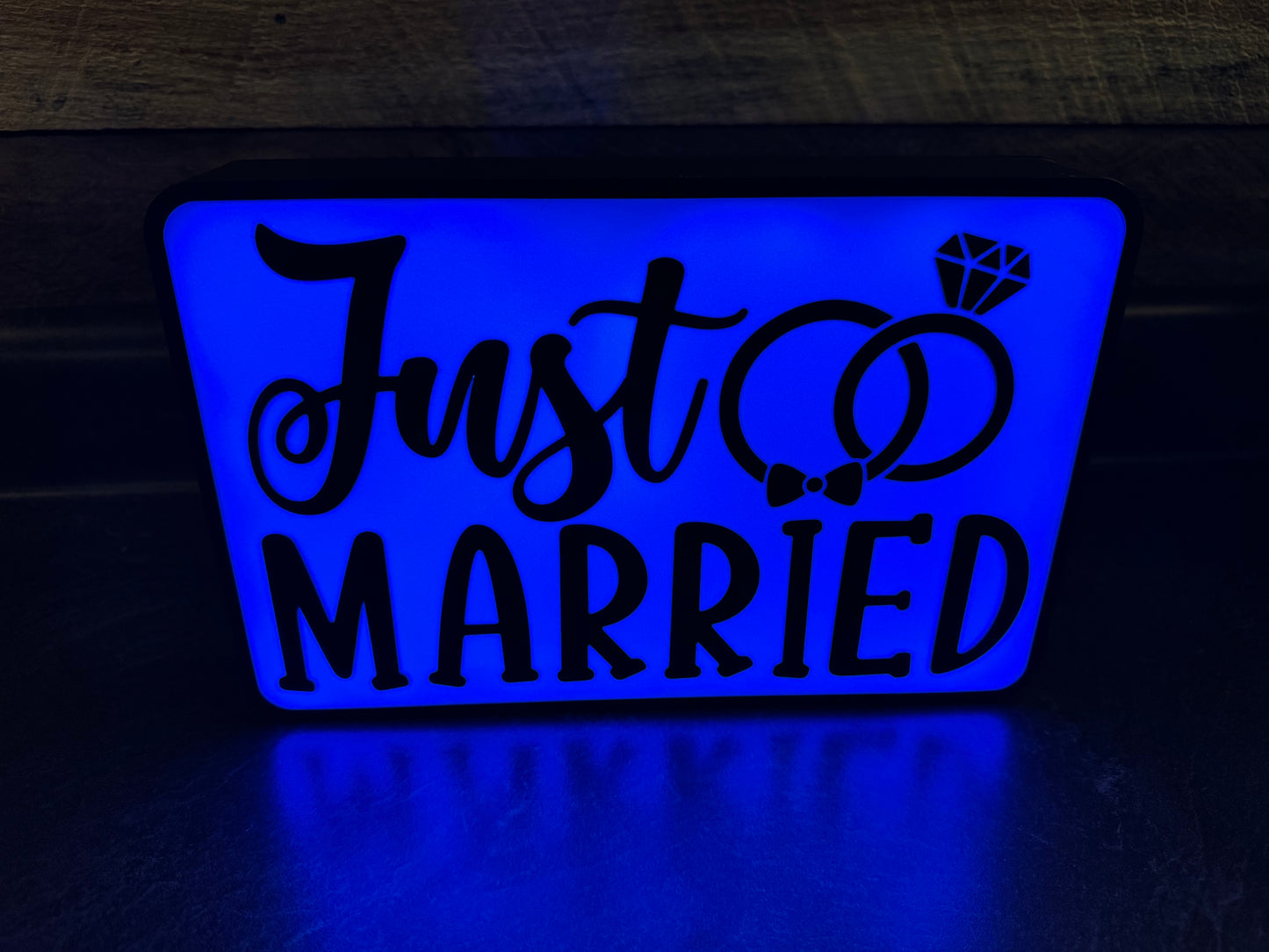 Just Married LED Light Up Wedding Sign